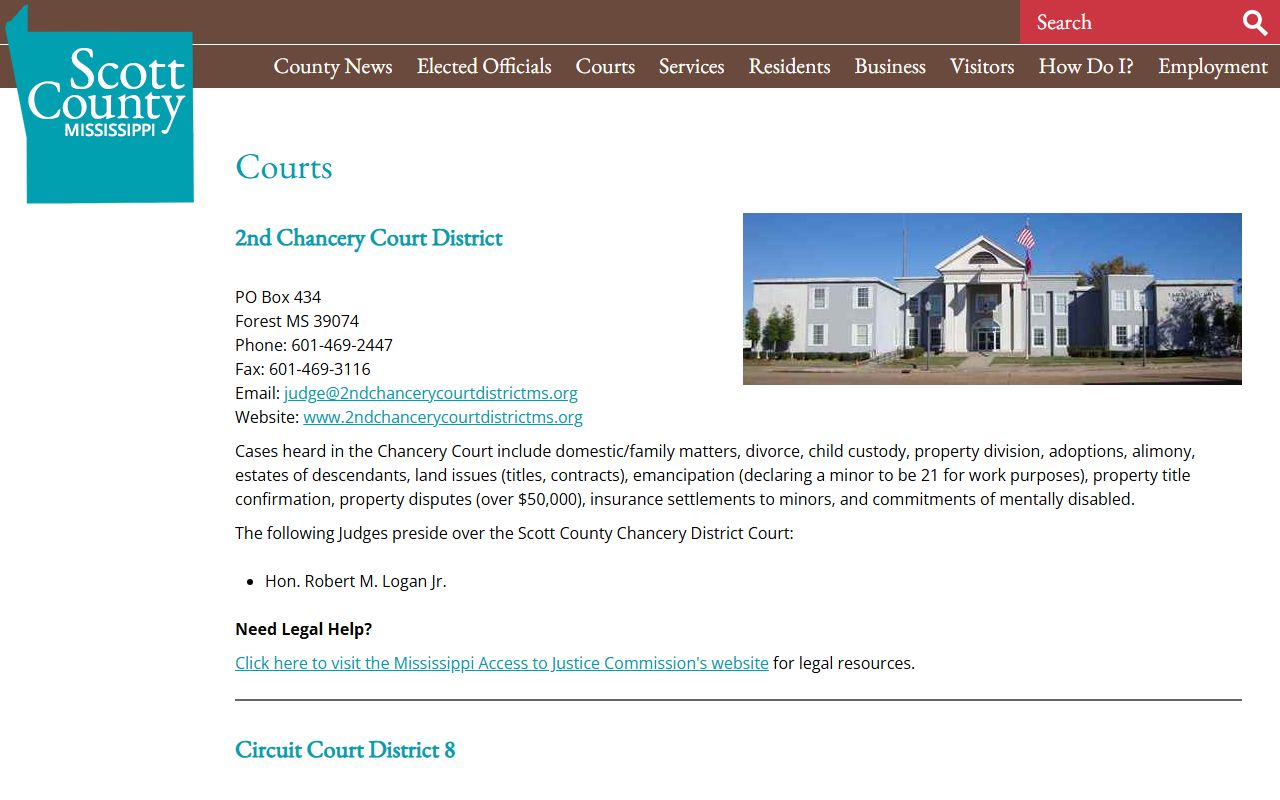 Scott County court records after arrest courts page