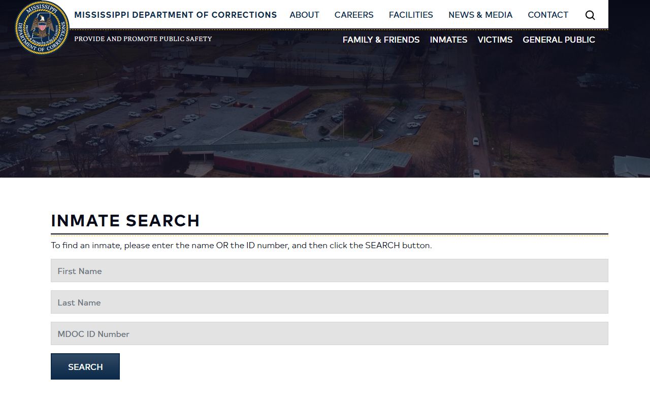 MDOC inmate search fields for Scott County state prison lookup